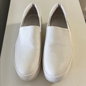Vince White Slip On Sneakers